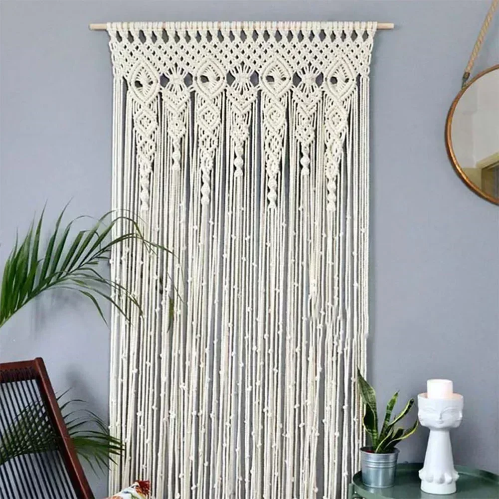 Hand-woven Macrame Door Curtain Bohemia Wall Hanging Tapestry For Home Window Doorway Bedroom Living Room Wedding Backdrop Decor Hand-woven Macrame Door Curtain Bohemia Wall Hanging Tapestry For Home Window Doorway Bedroom Living Room Wedding Backdrop Decor