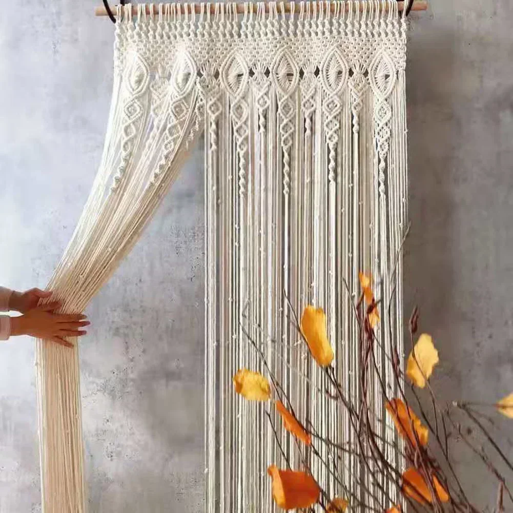 Hand-woven Macrame Door Curtain Bohemia Wall Hanging Tapestry For Home Window Doorway Bedroom Living Room Wedding Backdrop Decor Hand-woven Macrame Door Curtain Bohemia Wall Hanging Tapestry For Home Window Doorway Bedroom Living Room Wedding Backdrop Decor