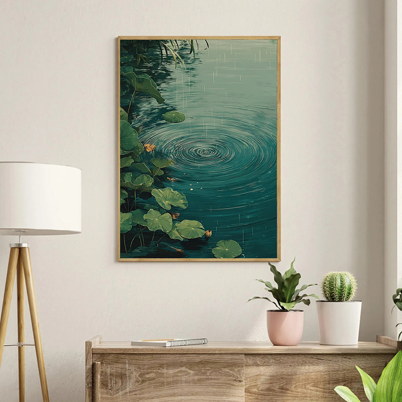Retro Japanese Forest & Koi Fish Zen Water Waves Crane Painting Canvas Poster Print Wall Art for Peaceful Home Decor Cuadros Retro Japanese Forest & Koi Fish Zen Water Waves Crane Painting Canvas Poster Print Wall Art for Peaceful Home Decor Cuadros