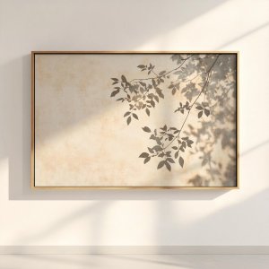 Earth-Toned Birch Tree Shadow Plant Canvas Prints Poster Modern Scandinavian Neutral Aesthetics Art Prints Wall Art Home Decor
