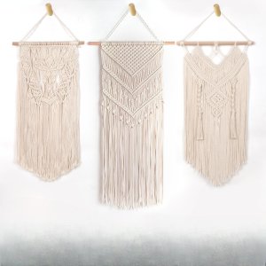 European Bohemian Diy Hand-woven Cotton Rope Tapestry Tassel Home Wall Hanging Decoration