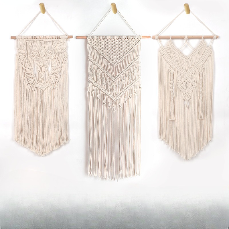 European Bohemian Diy Hand-woven Cotton Rope Tapestry Tassel Home Wall Hanging Decoration European Bohemian Diy Hand-woven Cotton Rope Tapestry Tassel Home Wall Hanging Decoration