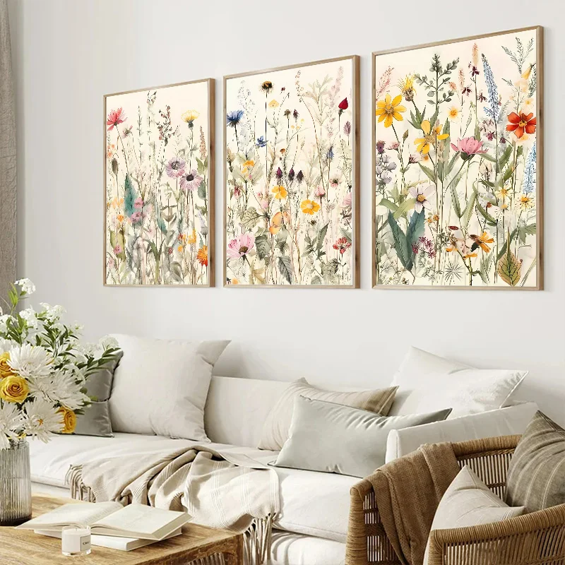 Modern Wild Flowers Leaves Botanical Nature Posters Watercolor Canvas Painting Living Room Bedroom Wall Art Pictures Home Decor Modern Wild Flowers Leaves Botanical Nature Posters Watercolor Canvas Painting Living Room Bedroom Wall Art Pictures Home Decor