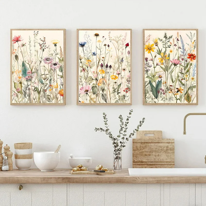 Modern Wild Flowers Leaves Botanical Nature Posters Watercolor Canvas Painting Living Room Bedroom Wall Art Pictures Home Decor Modern Wild Flowers Leaves Botanical Nature Posters Watercolor Canvas Painting Living Room Bedroom Wall Art Pictures Home Decor