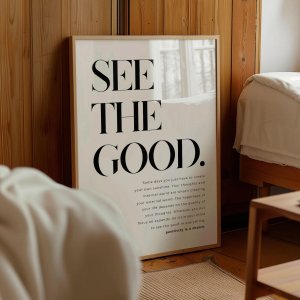 "See The Good" Quote Canvas Print Poster Modern Inspirational Positive Art Prints Living Room Bedroom Wall Art Home Decor Poster