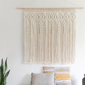 Hand  Made Macrame Door Curtain Tapestry Wall Hanging Art Tapestry Boho Decoration Bohemia Bedside Backdrop Tapestry
