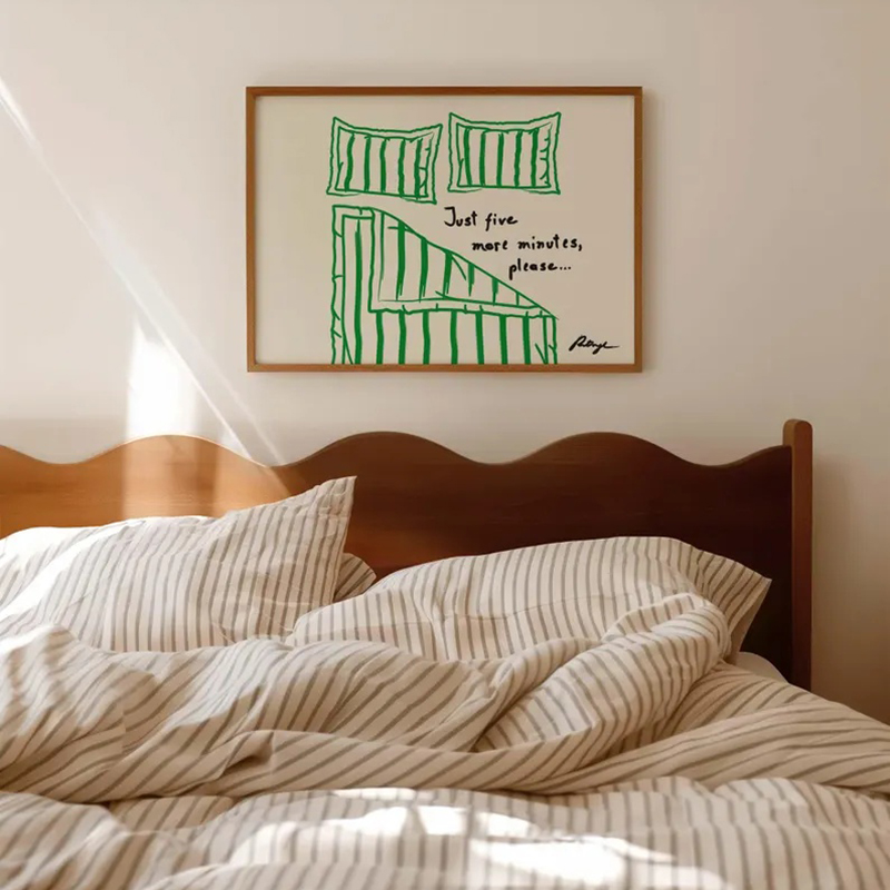 Stay in Bed Print, Goodnight Poster, Cute Bedroom Art, Canvas Wall Poster Printing, Funny Art Print, Mid Century Art Framless Stay in Bed Print, Goodnight Poster, Cute Bedroom Art, Canvas Wall Poster Printing, Funny Art Print, Mid Century Art Framless
