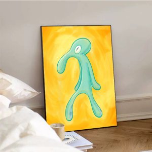 Bold and Brash Gallery Art Canvas Painting Prints Poster Cartoon Funny Squidward Wall Art Picture Nordic Living Room Home Decor