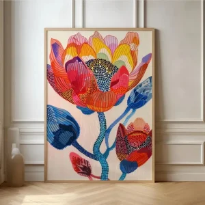 Abstract Botanical Poster Colorful Canvas Wall Art Japan Nordic Wall Art Canvas Painting Prints Pictures for Living Room Decor