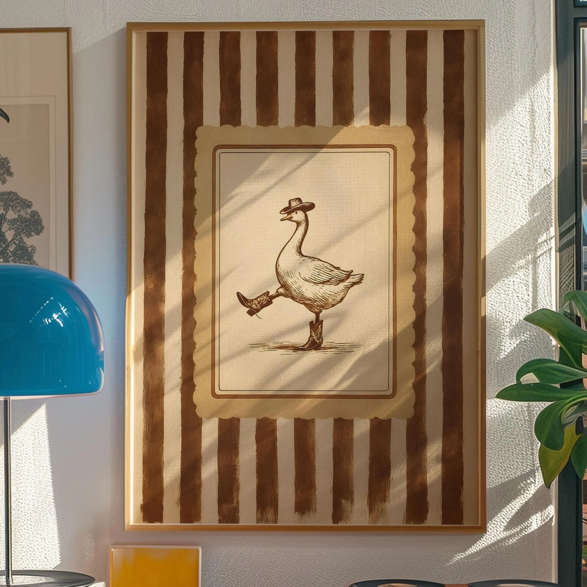Rustic Silly Cowboy Goose Canvas Print Poster Vintage Funny Western Dancing Duck Art Prints Bedroom Wall Art Home Decor Poster Rustic Silly Cowboy Goose Canvas Print Poster Vintage Funny Western Dancing Duck Art Prints Bedroom Wall Art Home Decor Poster
