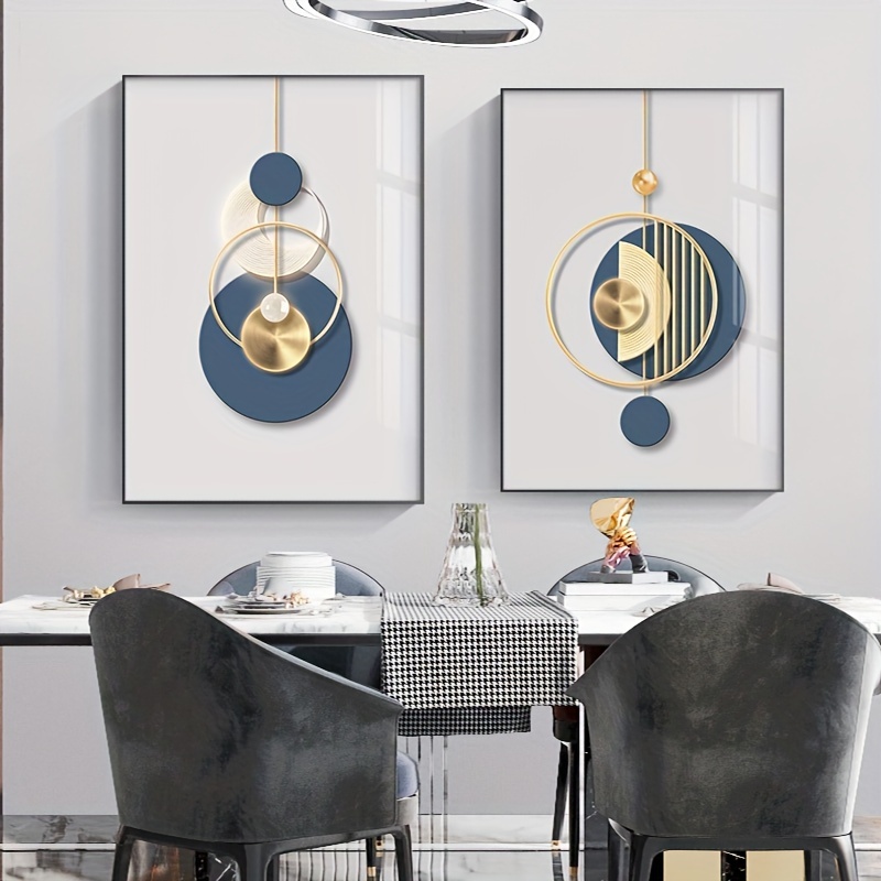 3pcs Modern Wall Art Painting Golden Blue Poster Luxury Style Creative Canvas Print Home,Living Room,Office Room Decor,Frameless 3pcs Modern Wall Art Painting Golden Blue Poster Luxury Style Creative Canvas Print Home,Living Room,Office Room Decor,Frameless