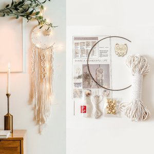 Macrame Dream Catcher DIY Material Kit Creative for Backdrop Art Decoration
